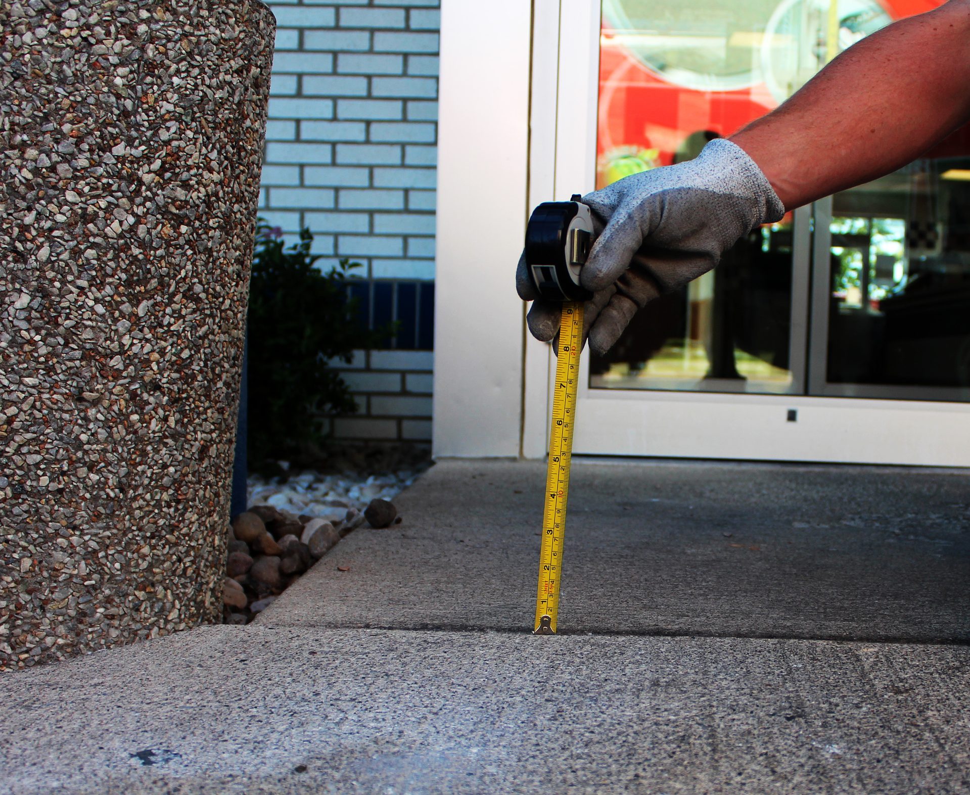 Driveway slab leveled flush with foam lifting — same day results